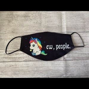 Washable Filter Face Mask - Unicorn Ew People
